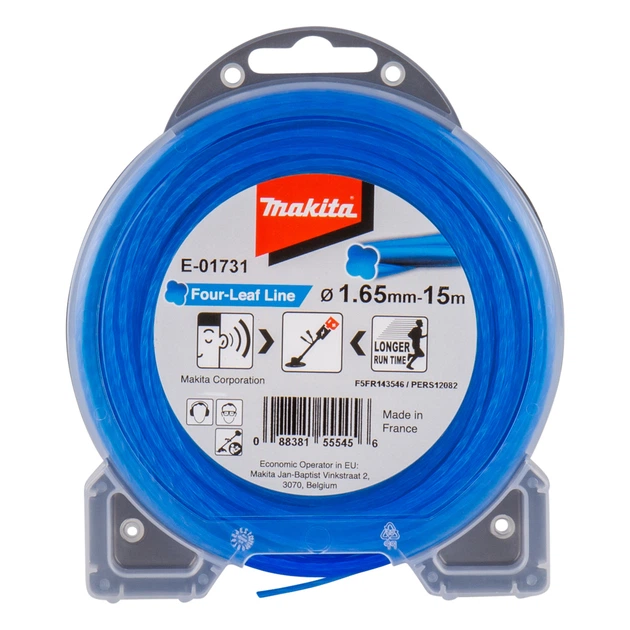 Косильная леска Makita E-01731 (1.65 мм, 15 м) Cloverleaf (30591) - Фото 1 Косильная леска Makita E-01731 (1.65 мм, 15 м) Cloverleaf (30591) - изображение 1
