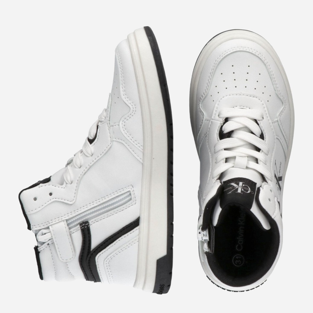Sneakersy chłopięce za kostkę Calvin Klein SNEAKER V3X9-80730-1355100 36 Białe (8052578356685) - obraz 7