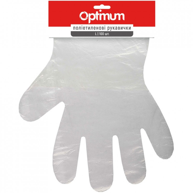 Перчатки хозяйственные PRO service Optimum Полиэтиленовые 100 шт ...