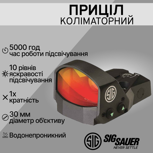 Приціл коліматорний Sig Sauer Optics Romeo 1 1x30мм 3 MOA Red Dot 1.0 ...