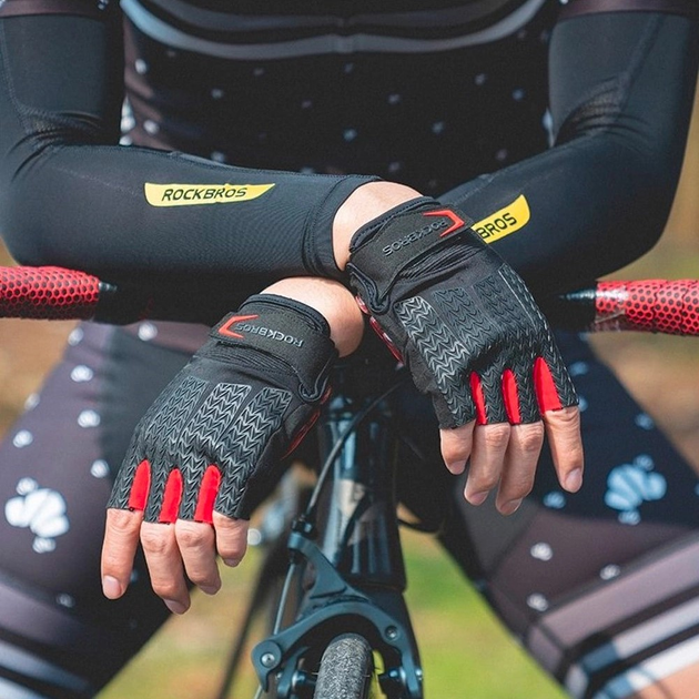 Rękawiczki rowerowe Rockbros z wkładkami żelowymi S169BR S (7016802869458) - obraz 9