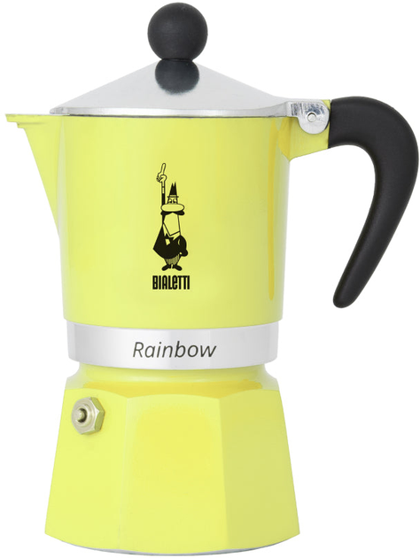 Гейзерная кофеварка Bialetti Rainbow Желтая 150 мл (8006363043045 ...