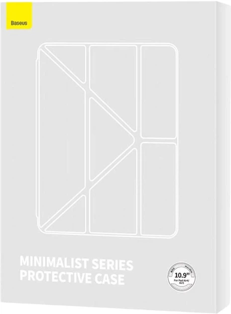 Etui z klapką Baseus Minimalist do Apple iPad Air 4/5 10.9″ White (P40112502211-01) - obraz 7