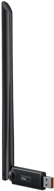 Wi-Fi adapter Baseus FastJoy with antena 150 Mbps Black (B01317600111-00) - obraz 4