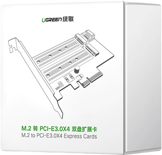 Мережева плата Ugreen CM302 PCIe 3.0 x4 M.2 M-Key + M.2 B-Key (6957303875047) - зображення 2