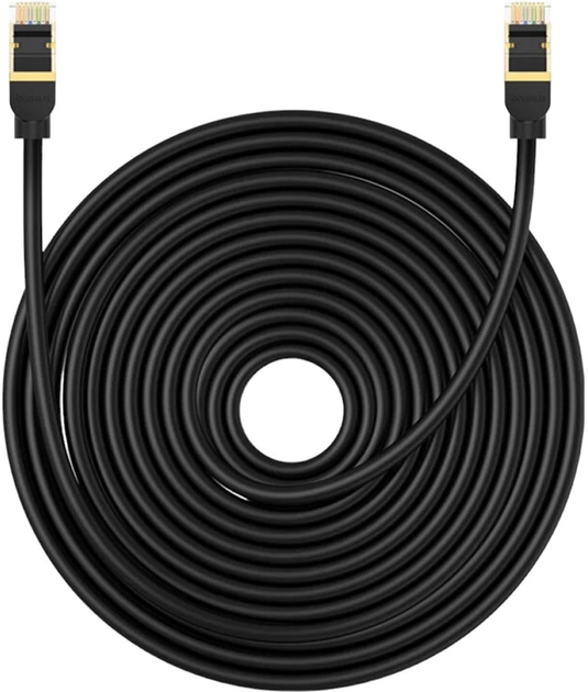 Patchcord Baseus Cat 8 SFTP 20 m Black (B0013320A111-09) - obraz 1