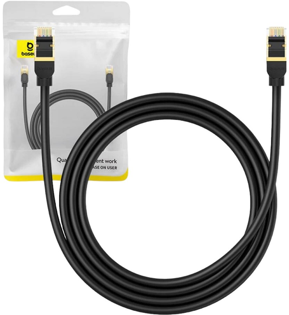 Патч-корд Baseus Cat 8 SFTP 15 м Black (B0013320A111-02) - зображення 6