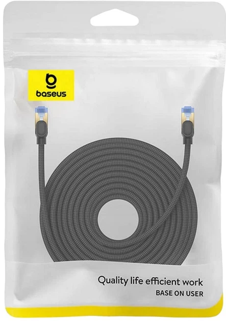 Патч-корд Baseus Cat 7 SFTP 20 м Black (B0013320B111-09) - зображення 7