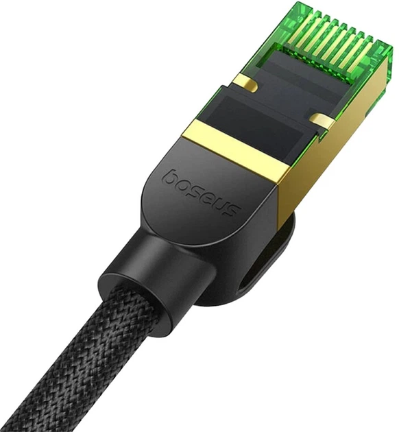 Patchcord Baseus Cat 8 SFTP 3 m Black (B0013320C111-04) - obraz 5