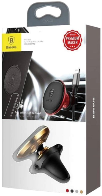 Uchwyt samochodowy magnetyczny Baseus Magnetic Air Vent Gold (C40141201G13-00) - obraz 8