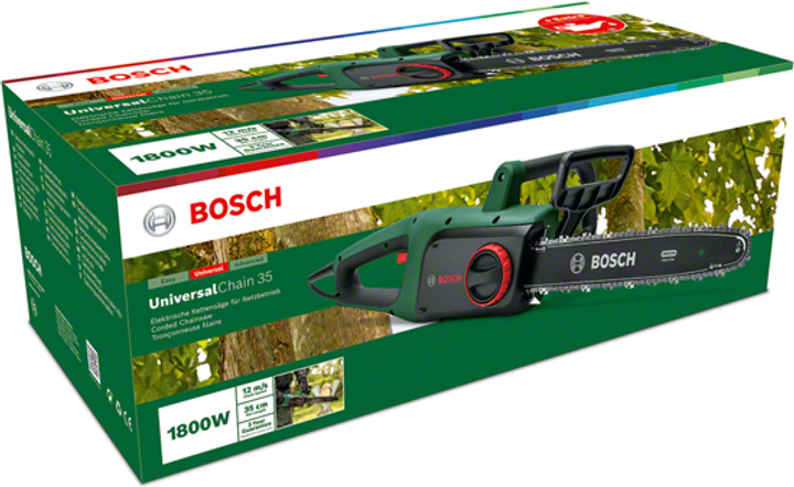 Ланцюгова пилка Bosch UniversalChain 35, 1.8 Квт, 35 см робоча довжина, ланцюг, кожух (06008B8303) - зображення 3