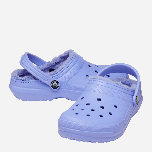 Дитячі крокси для дівчинки Crocs Classic Fuzz-Lined Casual CR207009 23-24 (C7) 14.5 см Лавандові (196265146796) - зображення 2