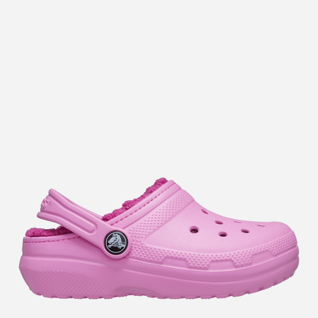 Chodaki dziecięce dla dziewczynki ocieplane Crocs Classic Fuzz-Lined Casual CR207009 23-24 (C7) 14.5 cm Jasnoróżowe (191448877696) - obraz 1