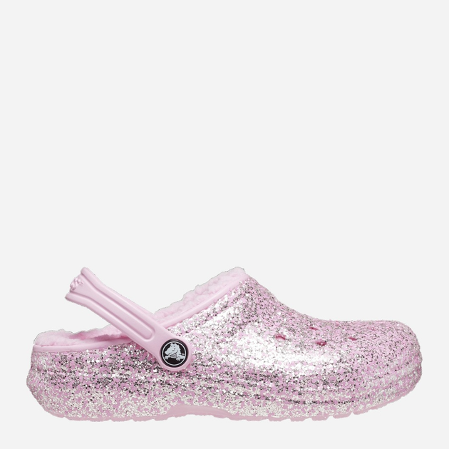 Дитячі крокси для дівчинки Crocs Classic Lined Glitter CR207463 22-23 (C6) 13.6 см Світло-рожеві (196265425006) - зображення 1