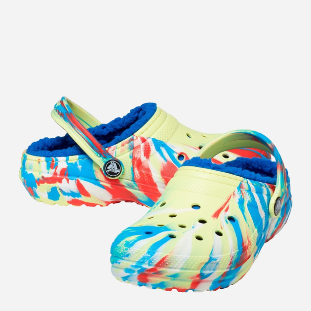 Дитячі крокси для хлопчика Crocs Classic Lined Marbled CR207778 23-24 (C7) 14.5 см Різнокольорове (196265141159) - зображення 2