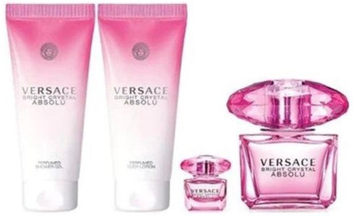 Zestaw prezentowy damski Versace Bright Crystal Absolu Balsam do ciała 100 ml + Żel pod prysznic 100 ml + Woda perfumowana 90 ml + 5 ml (8011003879137 / 8011003889020) - obraz 3