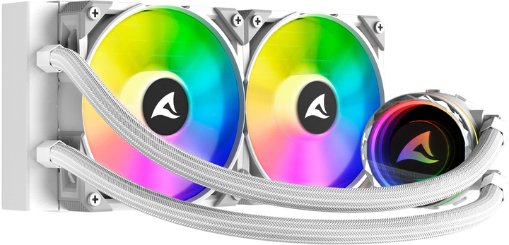 Chłodzenie wodne Sharkoon S80 RGB AIO 240mm White (4044951038602) - obraz 3