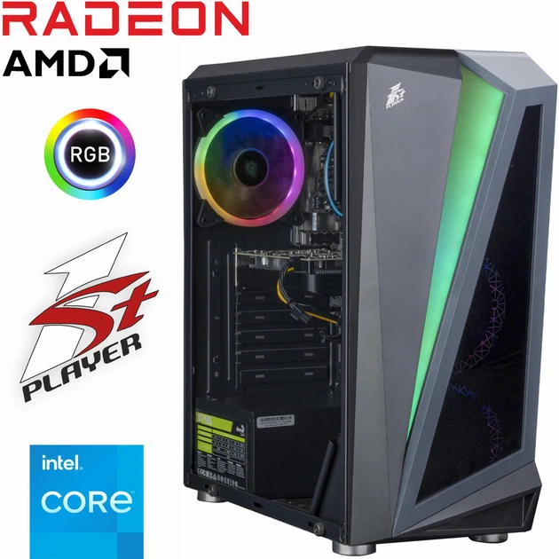 Компьютер 1stPlayer Core i3 12100F / RX 480 8ГБ / 16ГБ DDR4 / HDD