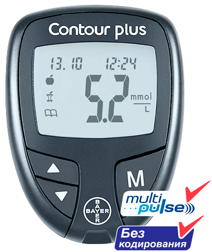 Глюкометр для определения уровня глюкозы в крови Контур Плюс (Bayer Contour Plus) - изображение 1