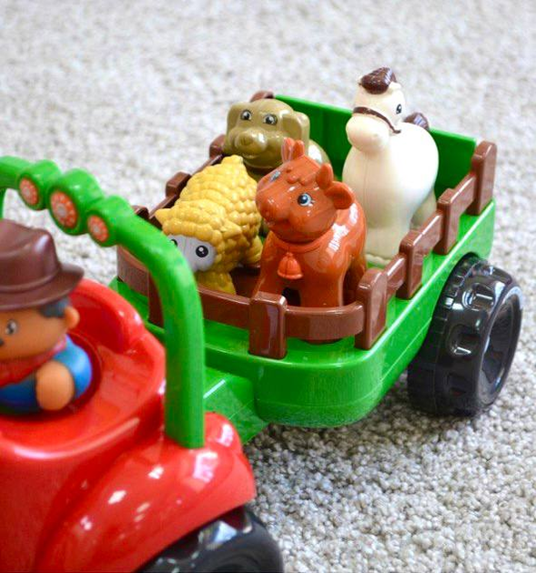 Дитячий музичний червоний трактор М5572 Limo Toy з причепом українською мовою - Фото 3 Дитячий музичний червоний трактор М5572 Limo Toy з причепом українською мовою - зображення 3