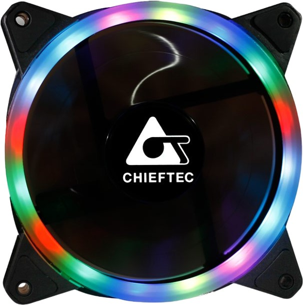 Кулер Chieftec AF-12RGB 120 RGB Black - зображення 1