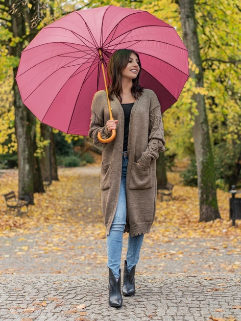 Kardigan damski Merribel Delaina One Size Brązowy (5907621624026) - obraz 5