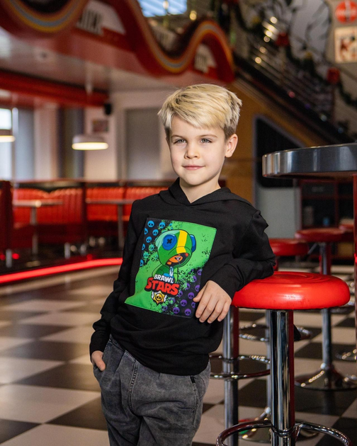 Толстовка (худи/бобка с капюшоном) Baby life «Leon Brawl stars» Леон ...