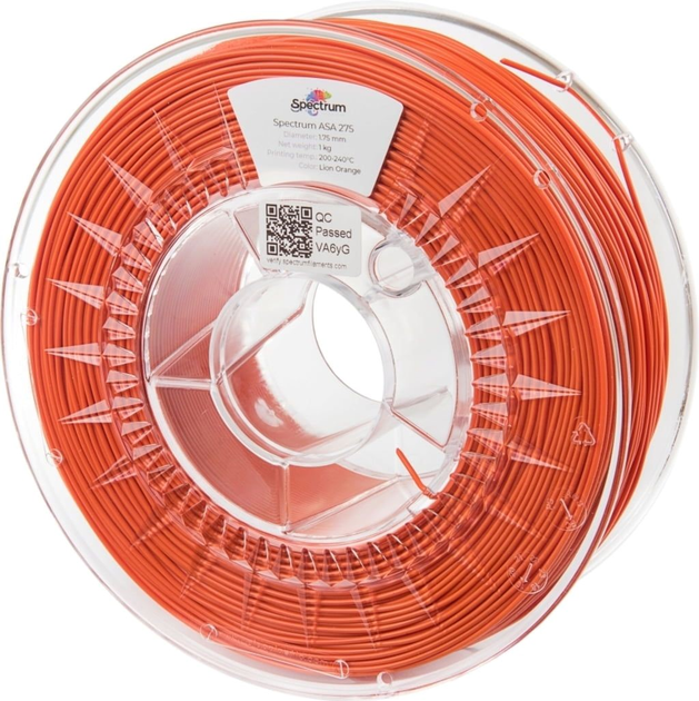 Filament do drukarek 3D Spectrum ASA 275 1.75 mm 1000 g Pomarańczowy Lew (5903175650153) - obraz 1