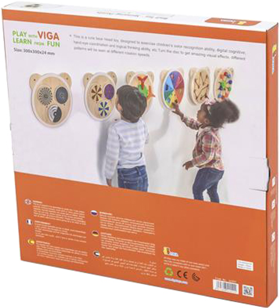 Бізіборд Viga Toys Веселі візерунки (6971608445514) - зображення 4