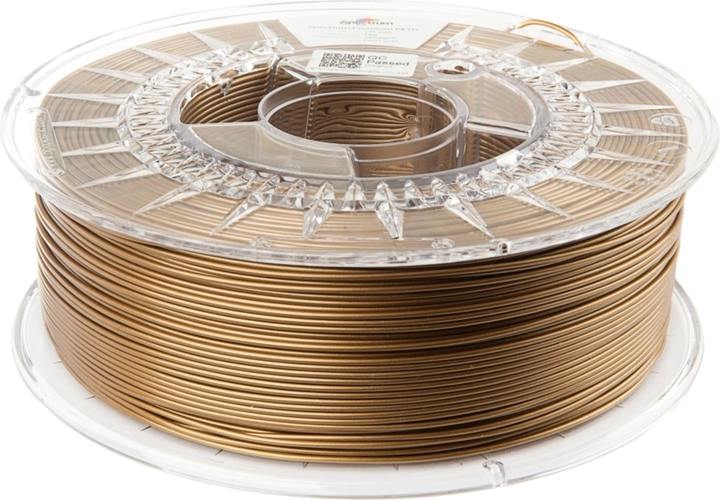 Filament do drukarek 3D Spectrum Premium PET-G 1.75 mm 1000 g Perłowy złoty (5903175653925) - obraz 2