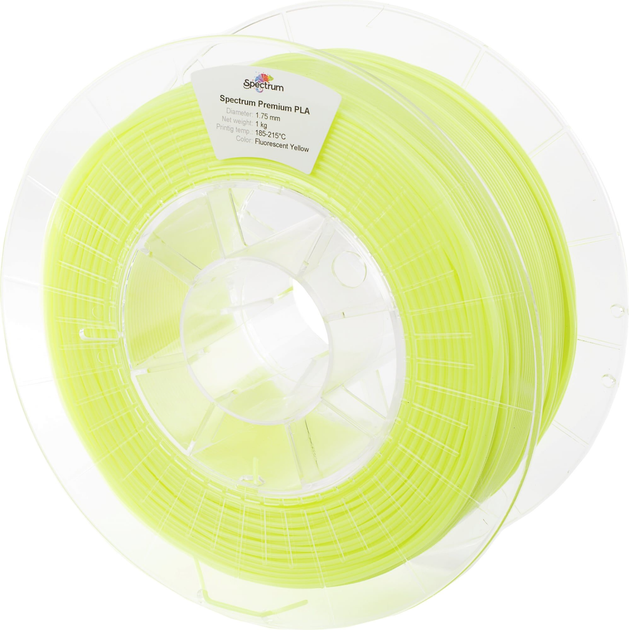 Filament do drukarek 3D Spectrum Premium PLA 1.75 mm 1000 g Fluorescencyjny żółty (5903175657169) - obraz 1