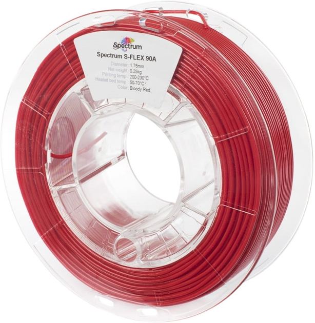 Filament do drukarek 3D Spectrum S-Flex 90A 1.75 mm 250 g Krwistoczerwony (5903175651945) - obraz 1