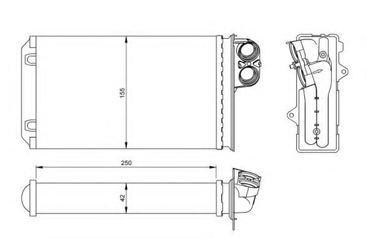 Теплообмінник, система опалення салону NRF 54250 NRF (54250) - зображення 1