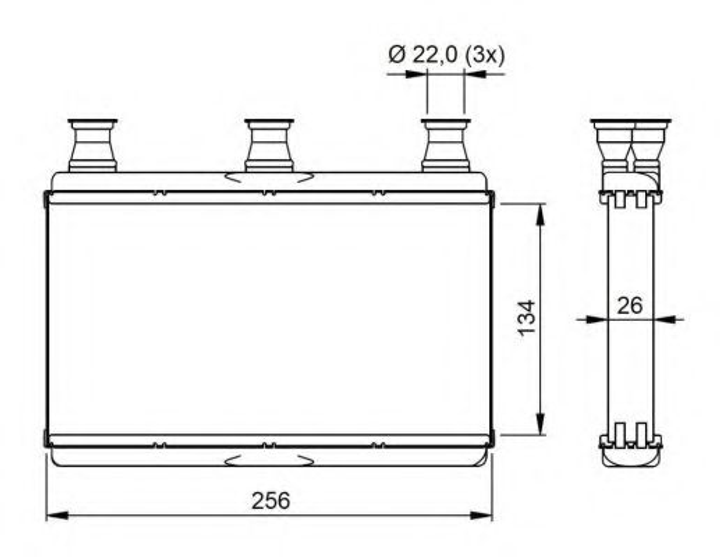 Теплообмінник, система опалення салону NRF 54311 NRF (54311) - зображення 1