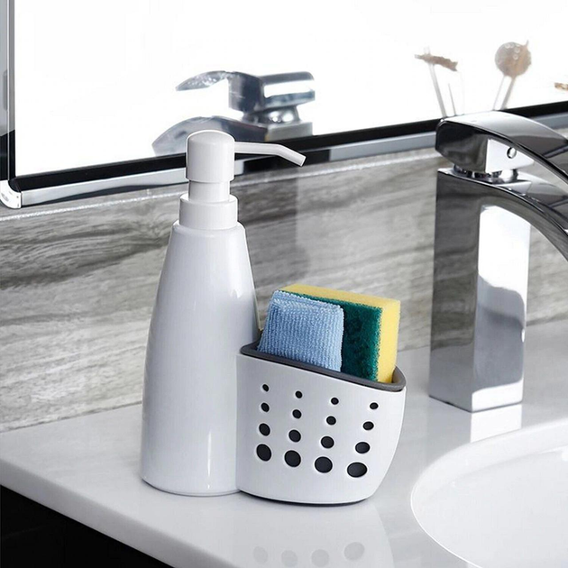 Дозатор диспенсер для жидкого мыла или моющего средства с подставкой .