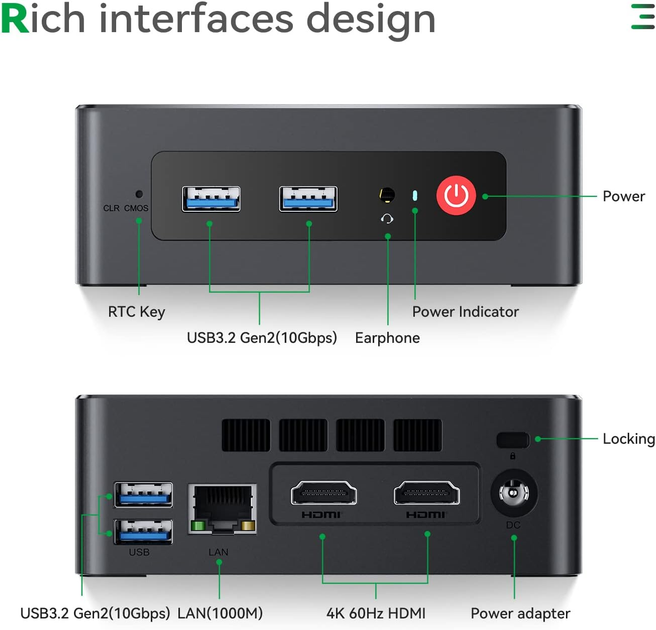 TRIGKEY Green G4 Intel N100 16GB ミニPC TRIGKEY Mini PC Green G4 - Powerful 12th Gen Intel Processor