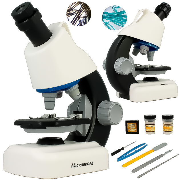 Детский микроскоп с увеличением 1200Х uSmart 1113A1, Белый - изображение 8