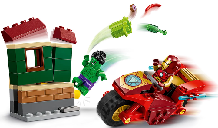 Zestaw klocków LEGO Duplo Iron Man z motocyklem i Hulk 68 elementów (76287) - obraz 4
