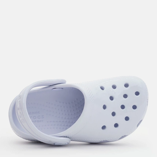 Детские кроксы-сабо для девочки Crocs Classic High Shine Clog T 209835-5AF 27-28 (C10) Голубые (1962655529314) - изображение 5