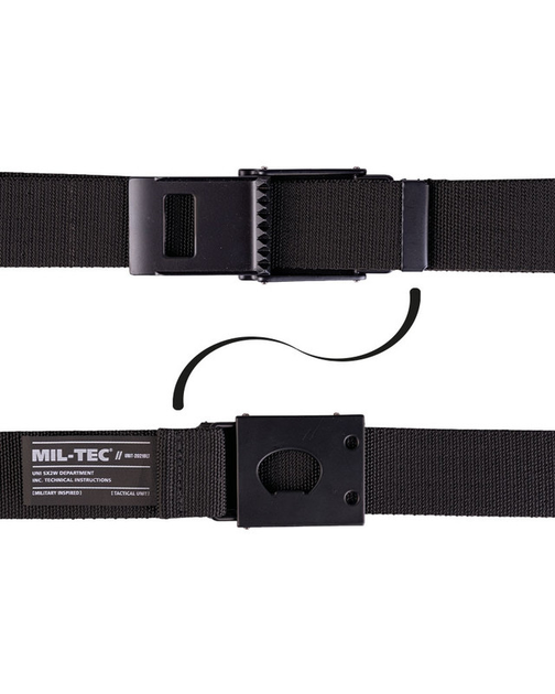 Ремінь тактичний Mil-Tec 130см Belt ′Defense′ Flex 40 mm Black (13174502-130) - зображення 2