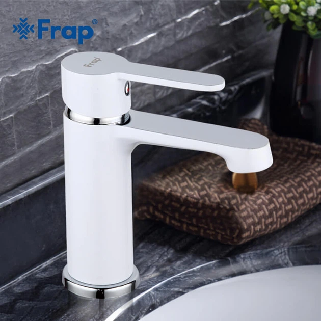 Кран для раковини однозахватний FRAP H41 F1041 білий латунь 1033657 - зображення 3