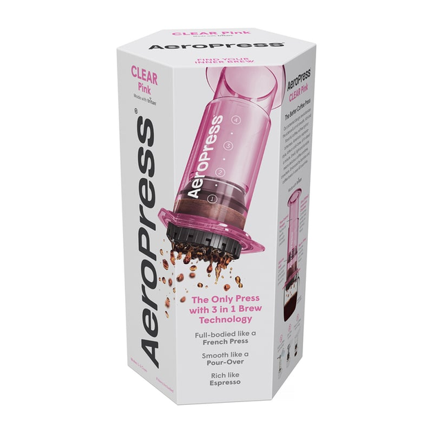 Zaparzacz do kawy AeroPress Clear Pink (085276082370) - obraz 3