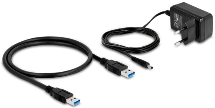 USB-хаб Delock USB 10 Gbps Hub with 4 USB Type-A Ports + 1 Fast Charging Port Power Supply Grey (4043619641826) - зображення 3
