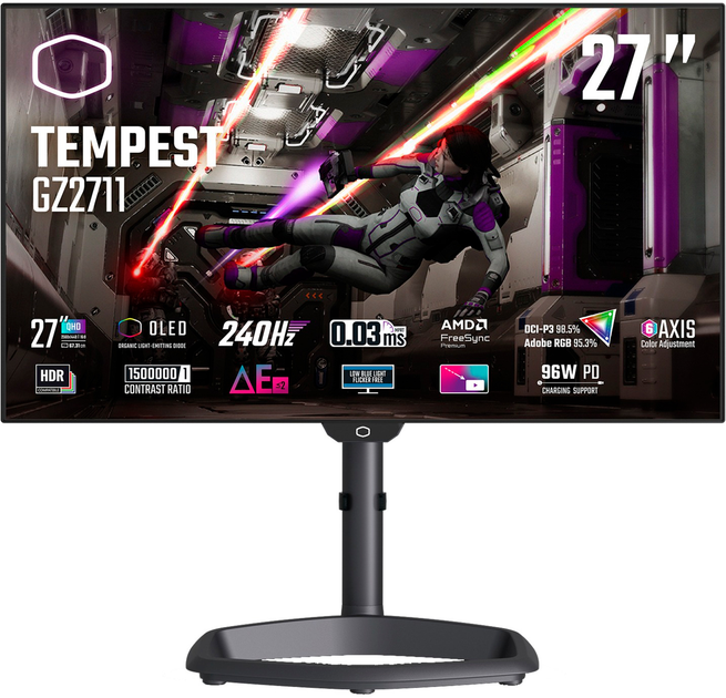 Monitor 27" Cooler Master Tempest GZ2711 OLED (CMI-GZ2711-EK) - obraz 1