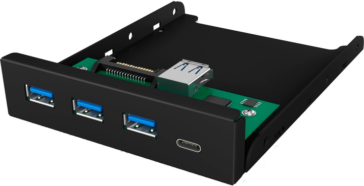 USB Hub Icy Box IB-HUB1418-i3 Black (4250078168201) - obraz 3