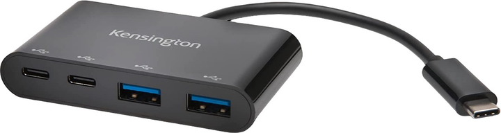 USB Hub Kensington CH1000 4-port USB Type-C Hub Black (K39124EU) - obraz 1