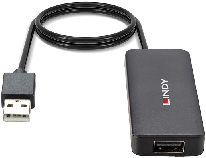 USB-хаб Lindy 4 Port USB 2.0 Hub Black (4002888429863) - зображення 2