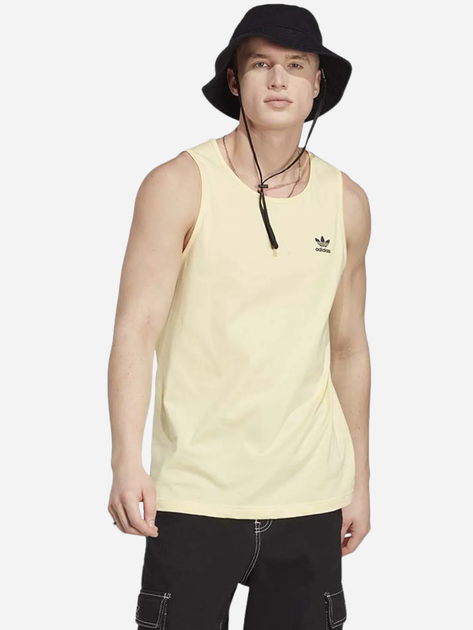 Koszulka bez rękawów męska sportowa adidas Trefoil Essentials Tank Top IA4799 XL Żółta (4066745511894) - obraz 1