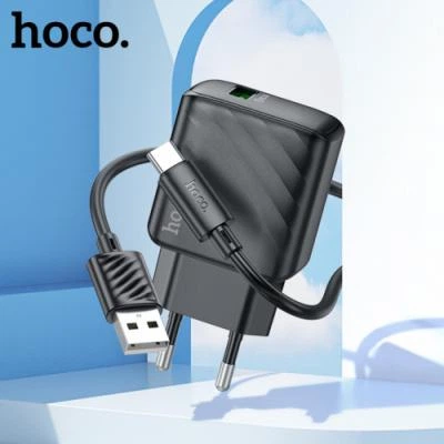 Мережевий зарядний пристрій Hoco CS21A чорний - Фото 2 Мережевий зарядний пристрій Hoco CS21A чорний - изображение 2