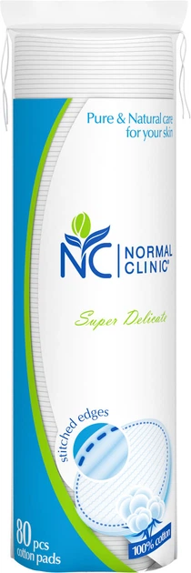 Ватні диски Normal Clinic 80 шт (VDN012) - Фото 1 Ватні диски Normal Clinic 80 шт (VDN012) - зображення 1